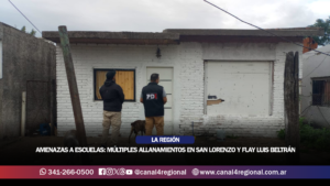AMENAZAS A ESCUELAS: MÚLTIPLES ALLANAMIENTOS EN SAN LORENZO Y BELTRÁN DEJAN UN MENOR A DISPOSICIÓN DE LA JUSTICIA