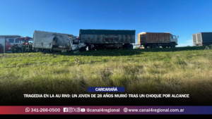 TRAGEDIA EN LA AUTOPISTA ROSARIO – CÓRDOBA: UN JOVEN DE 28 AÑOS MURIÓ TRAS UN CHOQUE ENTRE UN CAMIÓN Y UN UTILITARIO