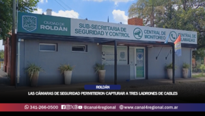 ROLDÁN: LAS CÁMARAS DE SEGURIDAD PERMITIERON CAPTURAR A TRES LADRONES DE CABLES