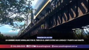 TRAGEDIA EN LAS VÍAS: UN HOMBRE MURIÓ ARROLLADO POR EL TREN EN EL LÍMITE ENTRE SAN LORENZO Y PUERTO SAN MARTÍN
