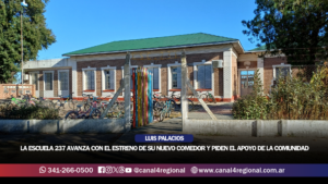 LUIS PALACIOS: LA ESCUELA 237 AVANZA CON EL ESTRENO DE SU COMEDOR, PERO PIDE EL COMPROMISO DE LOS PADRES EN LA COOPERADORA