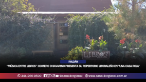 “MÚSICA ENTRE LIBROS” EN ROLDÁN: HOMERO CHIAVARINO PRESENTA SU NUEVO REPERTORIO LITORALEÑO EN «UNA CASA ROJA»