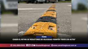 EXIGEN EN FUNES EL RETIRO DE REDUCTORES DE VELOCIDAD:“ROMPEN TODOS LOS AUTOS”