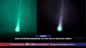 JOVEN ASTRÓNOMO ROLDANENSE CAPTURÓ PASO DE DESTACADO COMETA