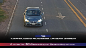 FUNES: DETECTAN UN AUTO BUSCADO POR LA PDI Y DETIENEN A UNA PAREJA POR ENCUBRIMIENTO
