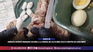 INSÓLITO: INTENTÓ INGRESAR COCAÍNA A LA CÁRCEL DE LAS FLORES OCULTA DENTRO DE UNOS BIFES