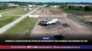 ORGULLO PROVINCIAL: COMENZÓ EN GÁLVEZ LA CONSTRUCCIÓN DEL CENTRO DE ENTRENAMIENTO PARA BOMBEROS MÁS MODERNO DEL PAÍS