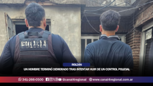 ROLDÁN: UN HOMBRE TERMINÓ DEMORADO TRAS INTENTAR HUIR DE UN CONTROL POLICIAL