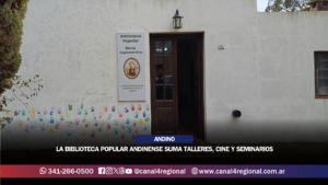 LA BIBLIOTECA POPULAR ANDINENSE SUMA TALLERES, CINE Y SEMINARIOS