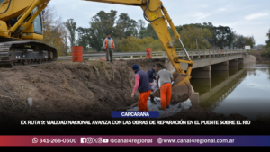 EX RUTA 9: VIALIDAD NACIONAL AVANZA CON LAS OBRAS DE REPARACIÓN EN EL PUENTE SOBRE EL RÍO CARCARAÑÁ