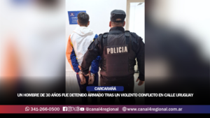 CARCARAÑÁ: UN HOMBRE DE 30 AÑOS FUE DETENIDO ARMADO TRAS UN VIOLENTO CONFLICTO EN CALLE URUGUAY