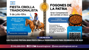 LUIS PALACIOS PREPARA GRAN FIESTA CRIOLLA TRADICIONALISTA PARA CELEBRAR EL 9 DE JULIO