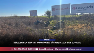 TRAGEDIA EN LA RUTA S26: YA SON DOS LAS VÍCTIMAS FATALES TRAS EL VUELCO CERCA DE CASILDA