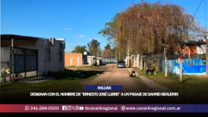 ROLDÁN: DESIGNAN CON EL NOMBRE DE «ERNESTO JOSÉ LLIBRE» A UN PASAJE DE BARRIO BEAUDRIX