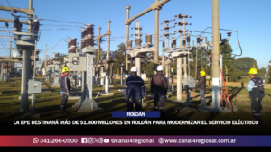 LA EPE DESTINARÁ MÁS DE $1.800 MILLONES EN ROLDÁN PARA MODERNIZAR EL SERVICIO ELÉCTRICO