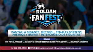 ROLDÁN FAN FEST: EL PASEO DE LA ESTACIÓN SE VISTE DE CELESTE Y BLANCO PARA ALENTAR A LA SELECCIÓN ARGENTINA
