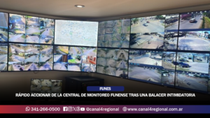 RÁPIDO ACCIONAR DE LA CENTRAL DE MONITOREO FUNENSE TRAS UNA BALACERA INTIMIDATORIA