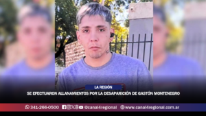 SE EFECTUARON ALLANAMIENTOS POR LA DESAPARICIÓN DE GASTÓN MONTENEGRO