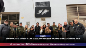 EMOTIVO ACTO EN ROLDÁN: LA ESCUELA N° 1399 YA SE LLAMA “HÉROES DE MALVINAS” E INAUGURÓ NUEVAS AULAS