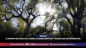 EL INVIERNO PIDE CANCHA EN LA REGIÓN: LLOVIZNAS, VIENTO SUR Y HELADAS PARA LOS PRÓXIMOS DÍAS