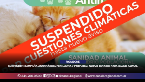 RICARDONE: SUSPENDEN CAMPAÑA ANTIRRÁBICA POR LLUVIA Y PREPARAN NUEVO ESPACIO PARA SALUD ANIMAL