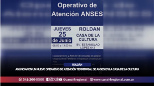 ROLDÁN: ANUNCIARON UN NUEVO OPERATIVO DE ATENCIÓN TERRITORIAL DE ANSES EN LA CASA DE LA CULTURA