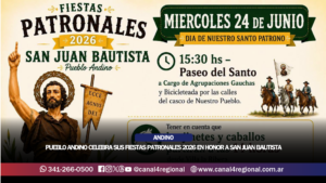 PUEBLO ANDINO CELEBRA SUS FIESTAS PATRONALES 2026 EN HONOR A SAN JUAN BAUTISTA