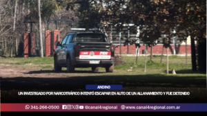 PUEBLO ANDINO: UN INVESTIGADO POR NARCOTRÁFICO INTENTÓ ESCAPAR EN AUTO DE UN ALLANAMIENTO Y FUE DETENIDO