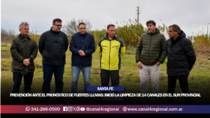 PREVENCIÓN ANTE EL PRONÓSTICO DE FUERTES LLUVIAS: SANTA FE INICIÓ LA LIMPIEZA DE 14 CANALES TRONCALES EN EL SUR PROVINCIAL
