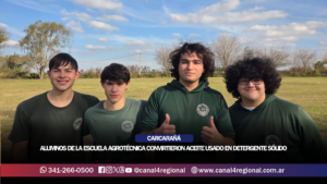 CARCARAÑÁ: ALUMNOS DE LA ESCUELA AGROTÉCNICA CONVIRTIERON ACEITE USADO EN DETERGENTE SÓLIDO Y CLASIFICARON A LA FINAL DE «EMPRENDER U»