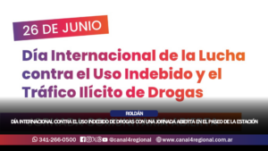 ROLDÁN: CONMEMORARÁN EL DÍA INTERNACIONAL CONTRA EL USO INDEBIDO DE DROGAS CON UNA JORNADA ABIERTA EN EL PASEO DE LA ESTACIÓN