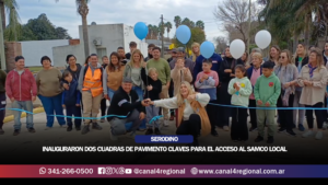 SERODINO: INAUGURARON DOS CUADRAS DE PAVIMENTO CLAVES PARA EL ACCESO AL SAMCO LOCAL