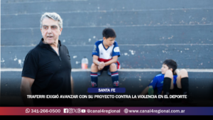 TRAS LA TRÁGICA MUERTE DE UN POLICÍA EN CARCARAÑÁ, TRAFERRI EXIGIÓ AVANZAR CON SU PROYECTO CONTRA LA VIOLENCIA EN EL DEPORTE