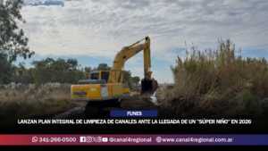 FUNES LANZA UN PLAN INTEGRAL DE LIMPIEZA DE CANALES PARA PREVENIR INUNDACIONES ANTE LA LLEGADA DE UN «SÚPER NIÑO» EN 2026
