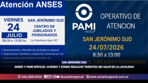 ANSES Y PAMI MÓVILES VUELVEN A SAN JERÓNIMO SUD: CUÁNDO Y DÓNDE REALIZAR TRÁMITES SIN SALIR DE LA LOCALIDAD