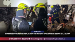 TERREMOTOS EN VENEZUELA: BOMBEROS VOLUNTARIOS SANTAFESINOS DESPLEGARON SUS PRIMEROS OPERATIVOS DE RESCATE EN LA GUAIRA