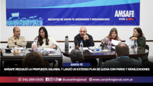 AMSAFE RECHAZÓ LA PROPUESTA SALARIAL DEL GOBIERNO DE SANTA FE Y LANZÓ UN EXTENSO PLAN DE LUCHA CON PAROS Y MOVILIZACIONES