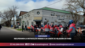 CARCARAÑÁ: RECUPERARON LA MOTOCICLETA ROBADA A UN CADETE DE HELADERÍA EN FUNES