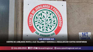 CENTRO DE JUBILADOS SJS INVITA A SUMARSE A SUS TALLERES Y CONVOCA A REGULARIZAR CUOTAS SOCIETARIAS