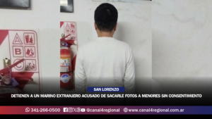 TENSIÓN EN SAN LORENZO: DETIENEN A UN MARINO EXTRANJERO ACUSADO DE SACARLE FOTOS A MENORES SIN CONSENTIMIENTO