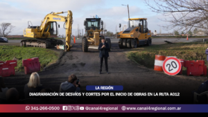 DIAGRAMACIÓN DE DESVÍOS Y CORTES POR EL INICIO DE OBRAS EN LA RUTA A012