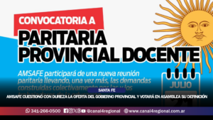 AMSAFE CUESTIONÓ CON DUREZA LA OFERTA DEL GOBIERNO PROVINCIAL Y VOTARÁ EN ASAMBLEA SU DEFINICIÓN