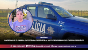 INVESTIGAN SI EL CUERPO ENCONTRADO PERTENECE AL JOVEN DESAPARECIDO EN CAPITÁN BERMÚDEZ