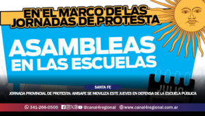 JORNADA PROVINCIAL DE PROTESTA: AMSAFE SE MOVILIZA ESTE JUEVES EN DEFENSA DE LA ESCUELA PÚBLICA 
