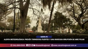ALERTA METEOROLÓGICA EN SANTA FE: PREVÉN TORMENTAS FUERTES, RÁFAGAS DE MÁS DE 80 KM/H Y UNA MARCADA IRRUPCIÓN DE AIRE POLAR