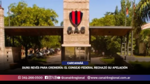 DURO REVÉS PARA ATLÉTICO CARCARAÑÁ: EL CONSEJO FEDERAL RECHAZÓ SU APELACIÓN CONTRA LA SANCIÓN DE LA LIGA CAÑADENSE