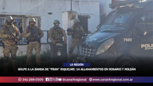GOLPE A LA BANDA DE «FRAN» RIQUELME: 14 ALLANAMIENTOS EN ROSARIO Y ROLDÁN DEJARON NUEVE DETENIDOS Y DROGA SECUESTRADA