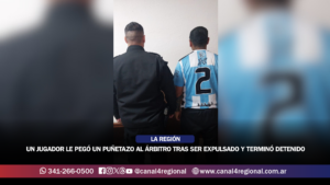 VIOLENCIA EN LA LIGA SANLORENCINA: UN JUGADOR LE PEGÓ UN PUÑETAZO AL ÁRBITRO TRAS SER EXPULSADO Y TERMINÓ DETENIDO