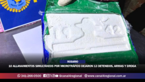 ROSARIO: 10 ALLANAMIENTOS SIMULTÁNEOS CONTRA EL MICROTRÁFICO DEJARON 13 DETENIDOS, ARMAS Y DROGA SECUESTRADA