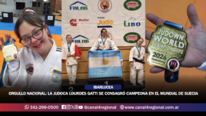 ORGULLO REGIONAL: LA JUDOCA LOURDES GATTI SE CONSAGRÓ CAMPEONA EN EL MUNDIAL DE SUECIA